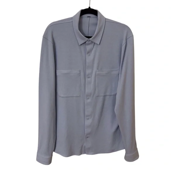 lululemon mens dress shirts Button Down down collar keeps your neckline clean and sharp without having to worry about folds or creases Airing Easy Short-Sleeve Shirt -